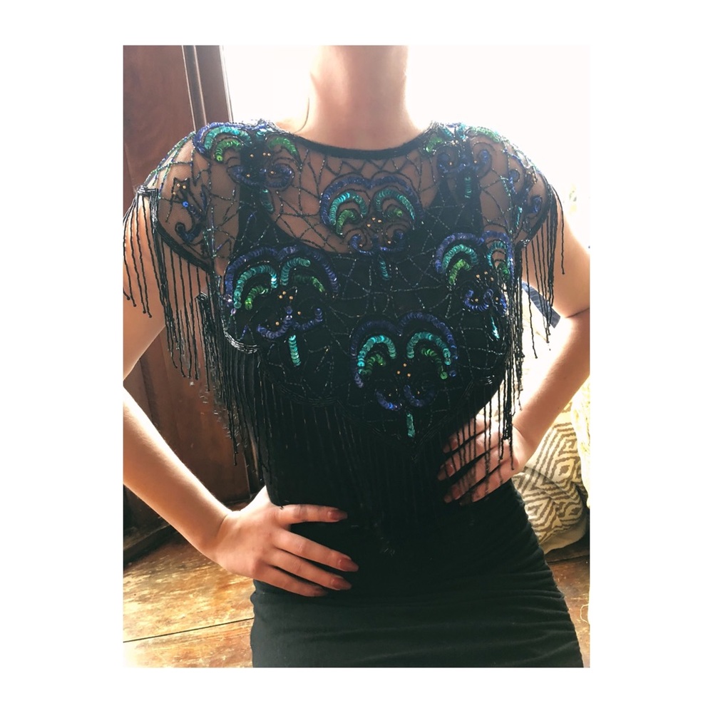 Antique Beaded Shawl